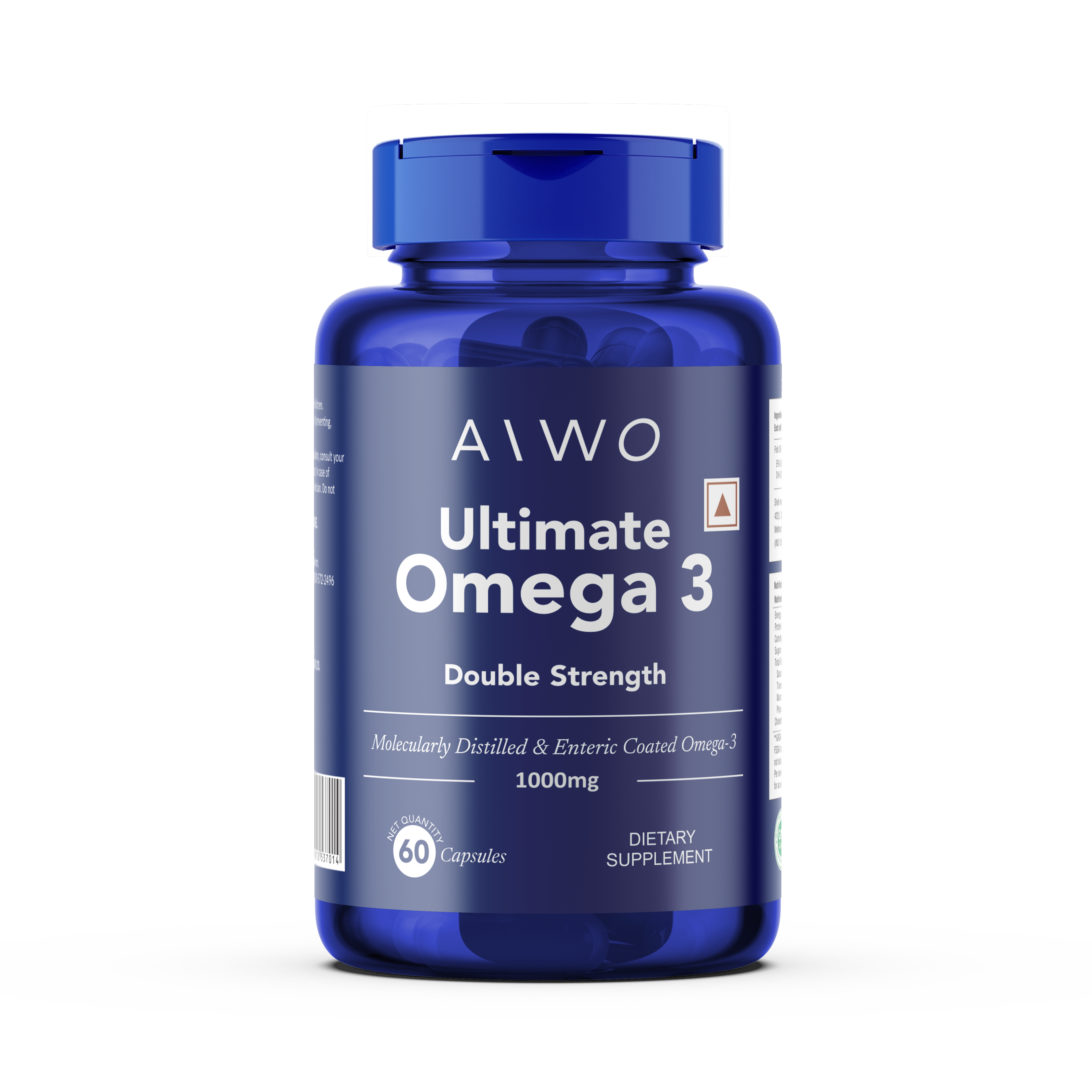 Aiwo Ultimate Omega 3 Double Strength 360mg EPA & 240mg DHA 1000mg