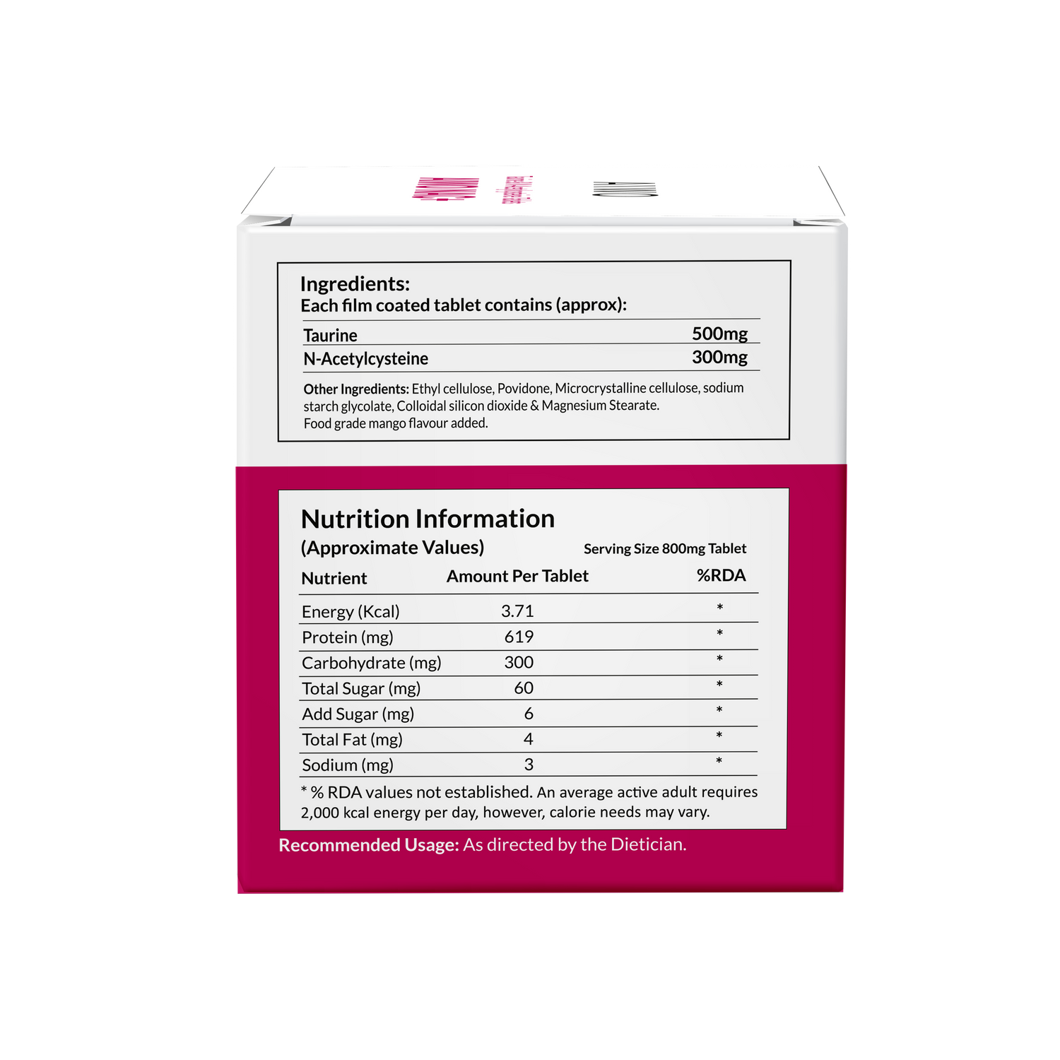 Aiwo NAC+ Taurine 500mg, N-Acetyl-L-Cysteine 300mg