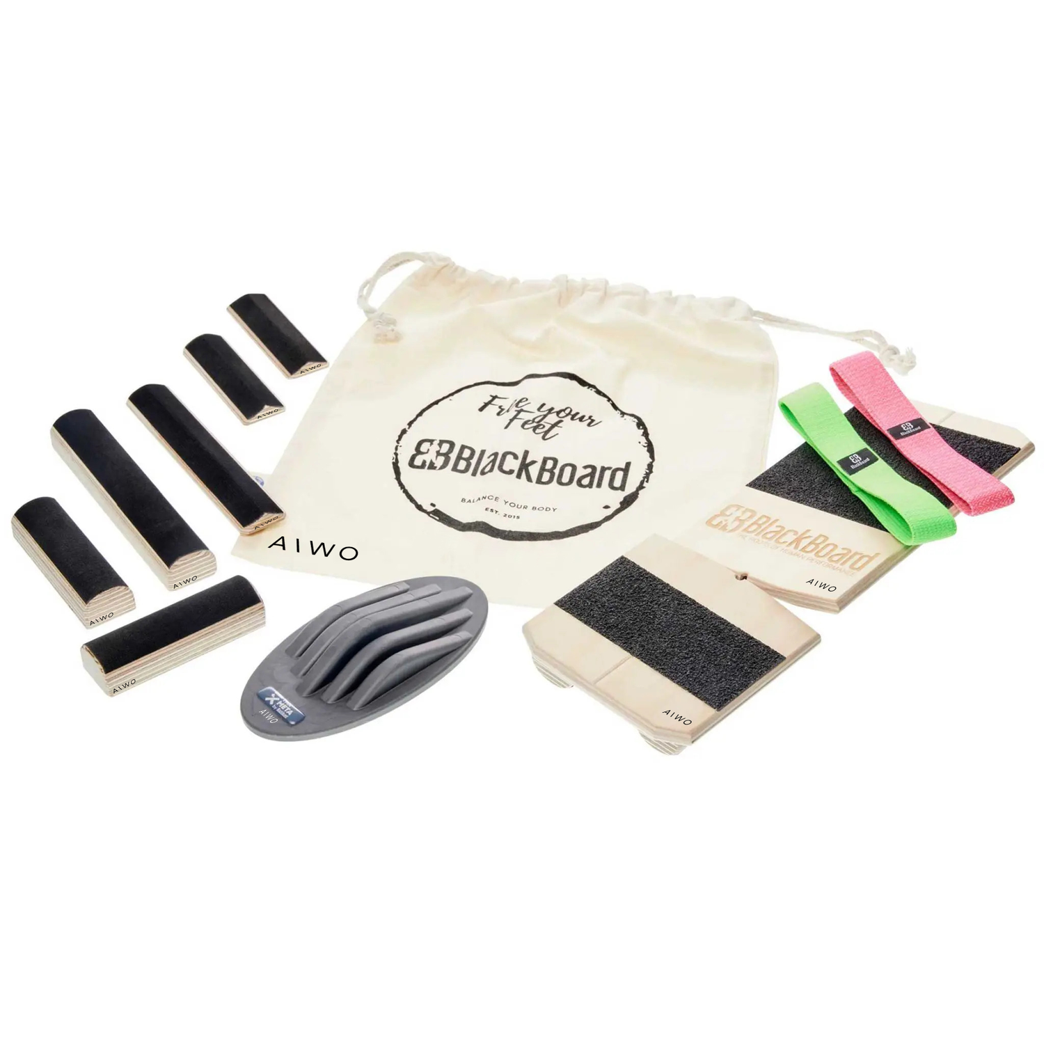 AIWO Black Board Professional Set | Mobilization Bars | Meta Trigger | Performance Bars | Toe Bands | Foot Stability…