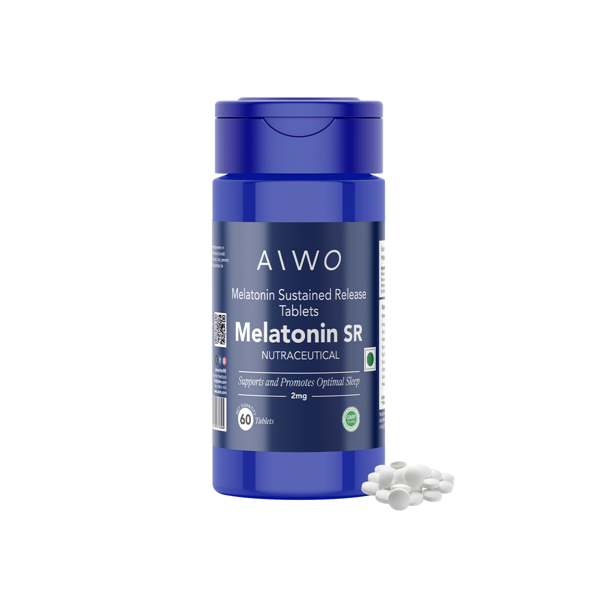 AIWO Melatonin SR | 2mg | 60 Tablets