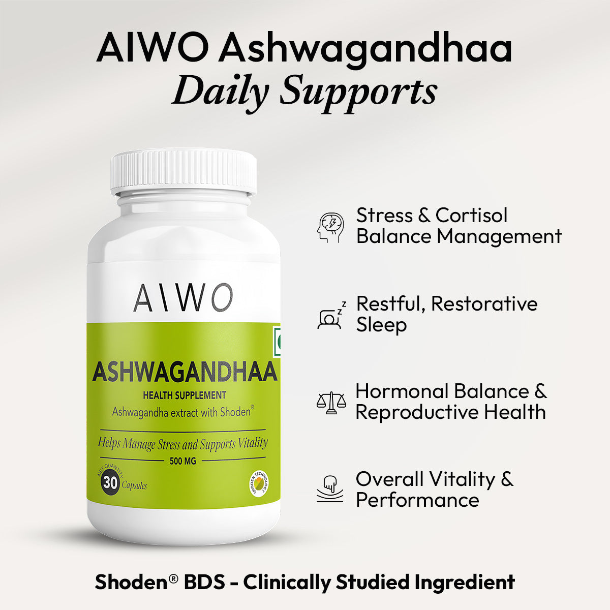 AIWO Ashwagandhaa Shoden® BDS 500mg