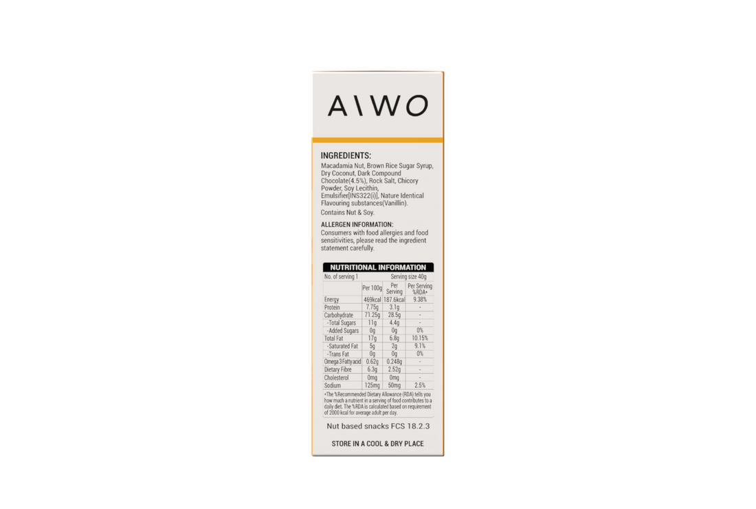 Aiwo Macadamia Nut Bar