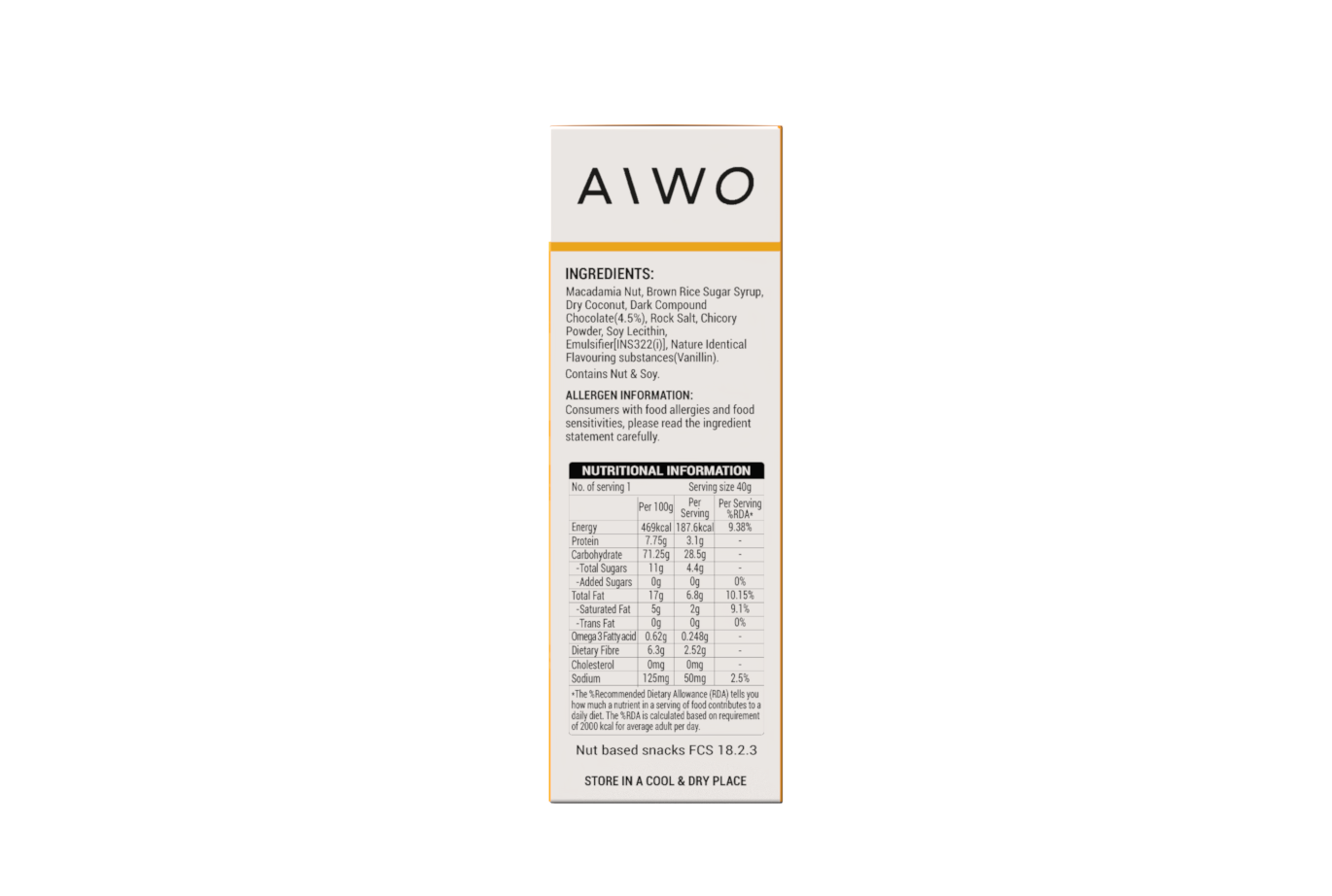 Aiwo Macadamia Nut Bar