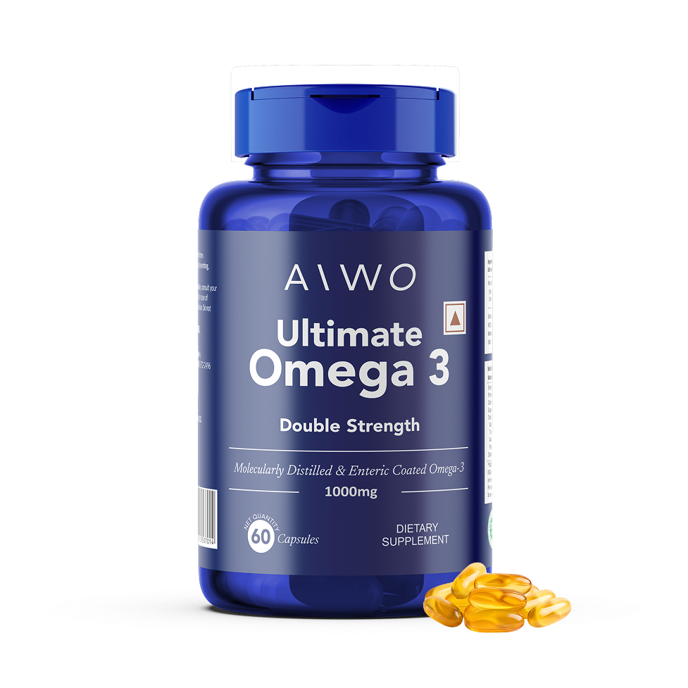 Aiwo Ultimate Omega 3 Double Strength 360mg EPA & 240mg DHA 1000mg