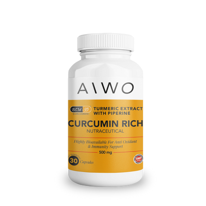 Aiwo Curcumin Rich Turmeric with Piperine capsules BCM 95 500mg