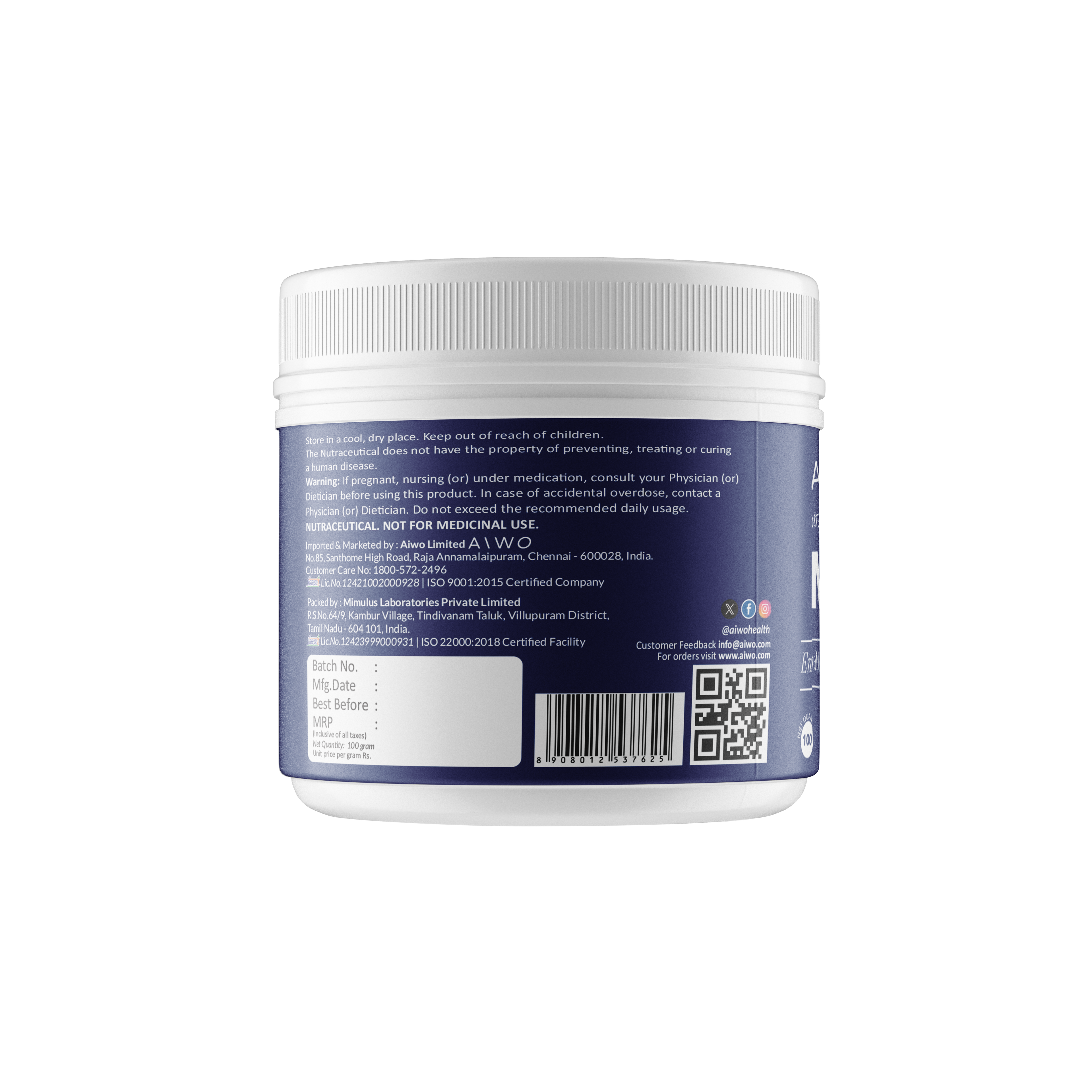 Aiwo Magnesium L-Threonate