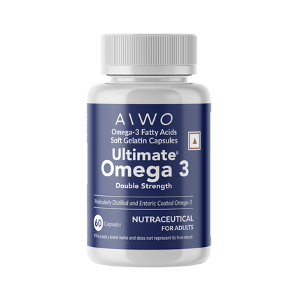 Aiwo Ultimate Omega 3 Double Strength 360mg EPA &amp; 240mg DHA 1000mg