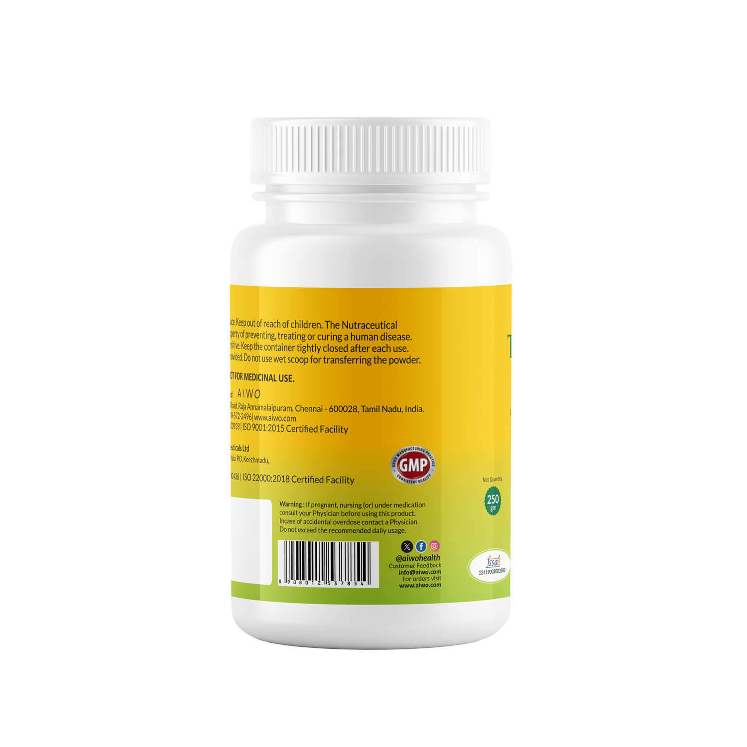 AIWO TURMERIC EXTRACT 250gm container0