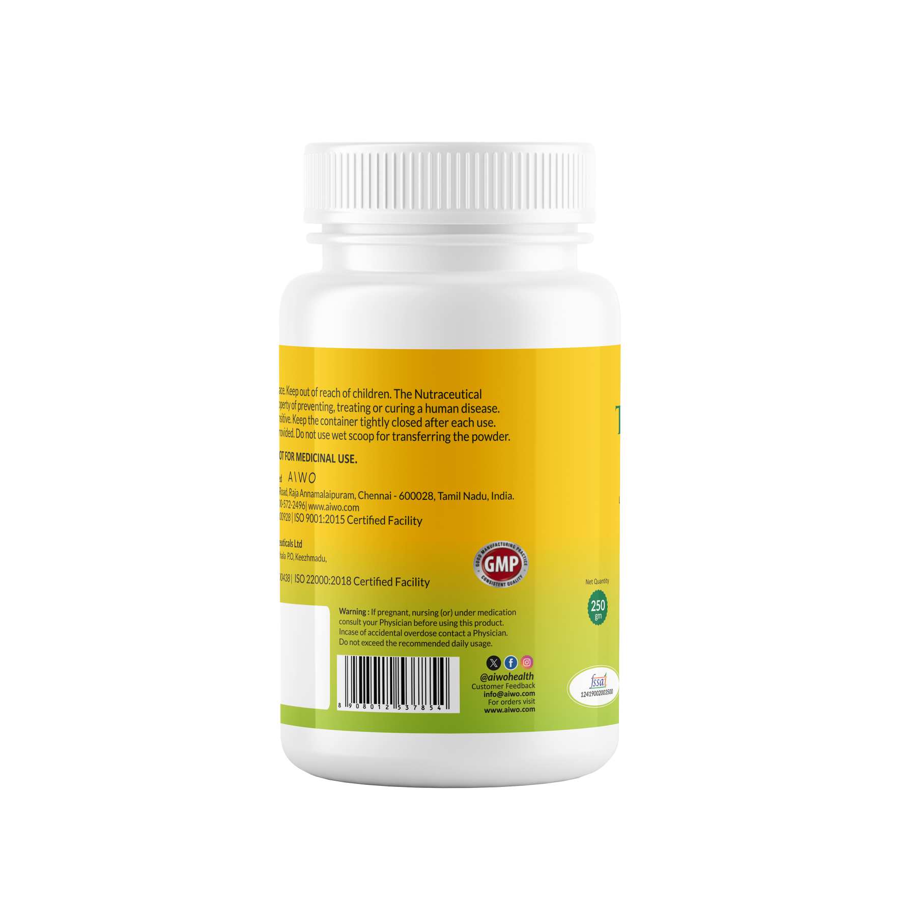 AIWO TURMERIC EXTRACT 250gm container0