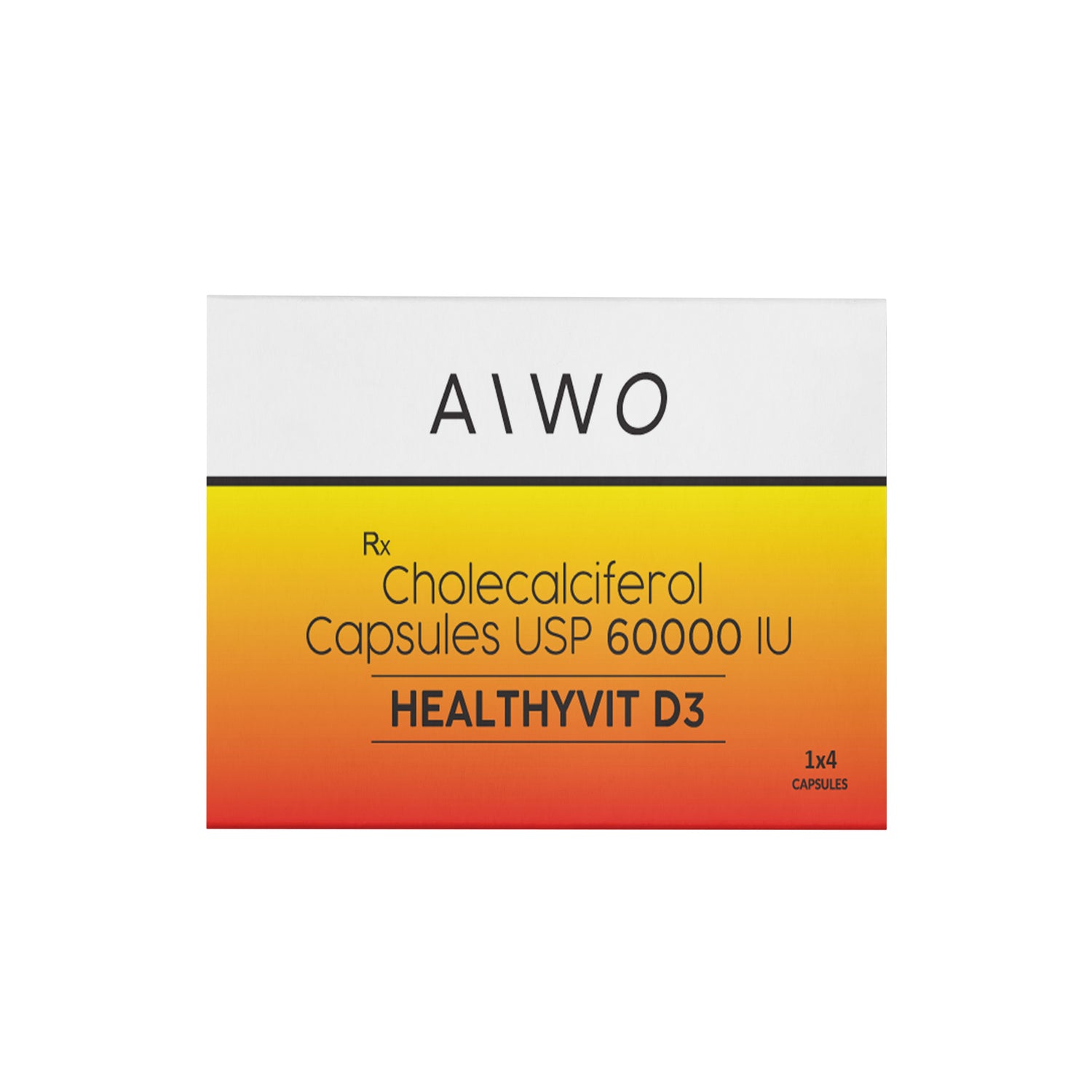 Aiwo HealthyVitD3 60000 IU Cholecalciferol Capsules