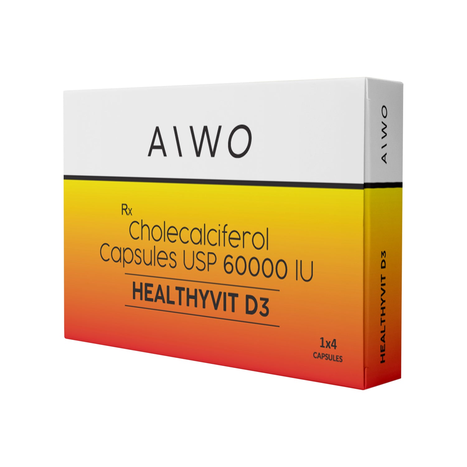 Aiwo HealthyVitD3 60000 IU Cholecalciferol Capsules